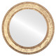 Monticello Flat Round Mirror Frame in Champagne Gold