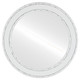 Monticello Flat Round Mirror in Linen White