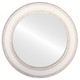 Monticello Flat Round Mirror Frame in Taupe