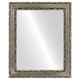 Monticello Flat Rectangle Mirror Frame in Silver Leaf with Brown Antique
