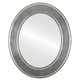 Montreal Flat Oval Mirror Frame in Silver Leaf with Brown Antique