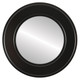 Montreal Flat Round Mirror Frame in Matte Black