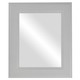 Montreal Flat Rectangle Mirror in Linen White