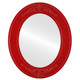Ramino Flat Oval Mirror Frame in Holiday Red