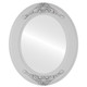 Ramino Flat Oval Mirror in Linen White