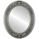 Ramino Flat Oval Mirror Frame in Silver Leaf with Black Antique