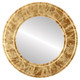 Ramino Flat Round Mirror Frame in Champagne Gold