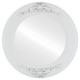 Ramino Flat Round Mirror in Linen White