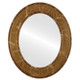 Paris Flat Oval Mirror Frame in Champagne Gold