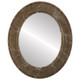 Paris Flat Oval Mirror Frame in Champagne Silver