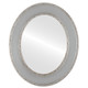 Paris Flat Oval Mirror Frame in Silver Shade