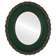 Williamsburg Flat Oval Mirror Frame in Hunter Green