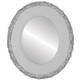 Williamsburg Flat Oval Mirror in Linen White
