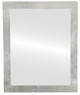 Manhattan Flat Rectangle Mirror Frame in Silver Leaf with Brown Antique