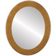 Avenue Flat Oval Mirror Frame in Burnished Gold