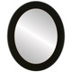 Avenue Flat Oval Mirror Frame in Rubbed Black