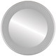 Avenue Flat Round Mirror Frame in Bright Silver