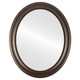 Messina Flat Oval Mirror in Rubbed Bronze