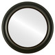 Messina Flat Round Mirror Frame in Rubbed Black