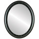 Vancouver Flat Oval Mirror Frame in Matte Black