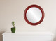 Round Framed Mirror #100 Vancouver Rosewood Finish