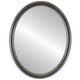 Pasadena Flat Oval Mirror Frame in Black Silver