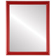 Pasadena Flat Rectangle Mirror Frame in Holiday Red