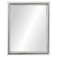Pasadena Flat Rectangle Mirror Frame in Silver Leaf with Brown Antique