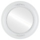 Flat Mirror - Boston Round Mirror - Linen White