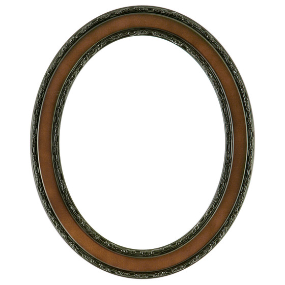 Monticello Oval Picture Frame - Walnut |Victorian Frames