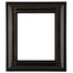 Imperial Rectangle Frame # 490 - Matte Black with Gold Lip