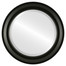 Newport Beveled Round Mirror Frame in Matte Black