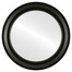 Newport Flat Round Mirror Frame in Matte Black