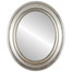 Lancaster Flat Oval Mirror Frame in Silver Leaf with Brown Antique