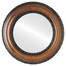 Somerset Flat Round Mirror Frame in Vintage Walnut