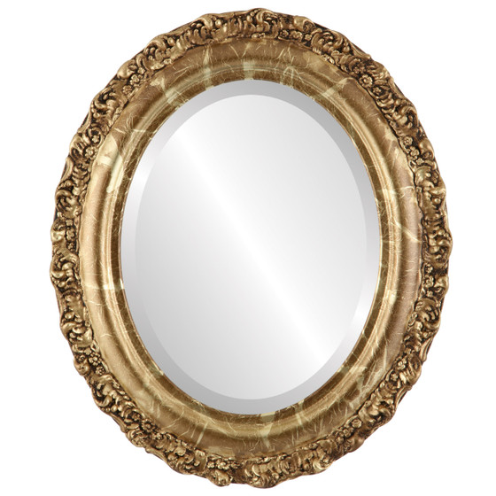 Venice Oval framed mirror - Champagne Gold |Victorian Frames