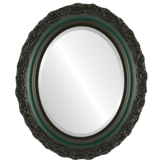 Rectangle Framed Mirror #454 Venice Hunter Green Finish - 1 - Wood - Victorian Frame Company