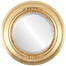 Boston Beveled Round Mirror Frame in Gold Leaf