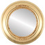 Boston Flat Round Mirror Frame in Gold Leaf