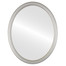 Saratoga Flat Oval Mirror Frame in Silver Shade