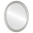 Saratoga Beveled Oval Mirror Frame in Silver Shade