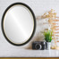 Hamilton Lifestyle Oval Mirror Frame in Matte Black with Gold Lip