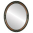 Jefferson Flat Oval Mirror Frame in Walnut