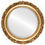 Rome Bevelled Round Mirror Frame in Antique Gold Leaf