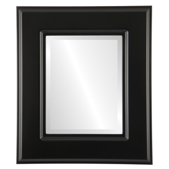 Round Framed Mirror #854 Tribeca Matte Black Finish - 1 - Wood - Victorian Frame Company
