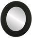 Palomar Flat Oval Mirror Frame in Matte Black