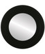 Palomar Flat Round Mirror Frame in Matte Black