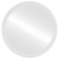 Toronto Flat Round Mirror in Linen White