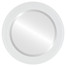 Wright Beveled Round Mirror Frame in Linen White