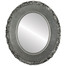 Williamsburg Flat Oval Mirror Frame in Silver Leaf with Black Antique